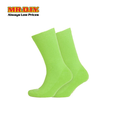 (MR.DIY) Unisex Adult Mid-Calf Casual Cotton Socks - Light Green - Color Series
