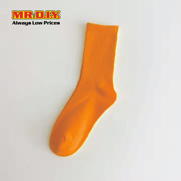 (MR.DIY) Unisex 5-8 Years Ankle Kid Cotton Socks - Orange - Color Series