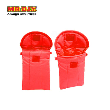 (MR.DIY) Polyester Pochette Sling Bag with tie adjustable shoulder strap ( L19cm x W12.5cm x H5cm) - Red - Color Series