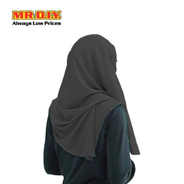 (MR. DIY) Basic Chiffon Scarf (45inch) - Black - Color Series