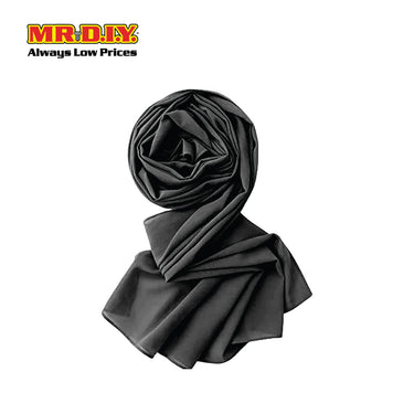 (MR. DIY) Basic Chiffon Scarf (45inch) - Black - Color Series