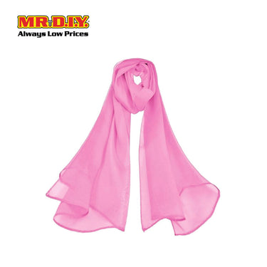 (MR. DIY) Basic Chiffon Scarf (45inch) - Light Pink - Color Series