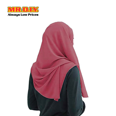 (MR. DIY) Basic Chiffon Scarf (45inch) - Red - Color Series