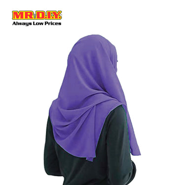 (MR. DIY) Basic Chiffon Scarf (45inch) - Purple - Color Series