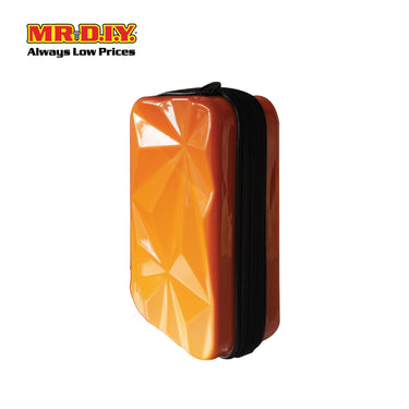 (MR.DIY) Geometric Hardcase Shoulder Bag with Strap - ORANGE - Color Series