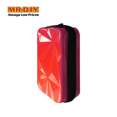 (MR.DIY) Geometric Hardcase Shoulder Bag with Strap - RED - Color Series