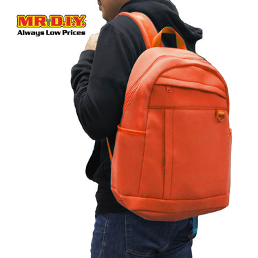 (MR.DIY) Plain Casual Shoulder Backpack  - ORANGE - Color Series