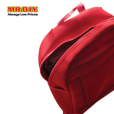 (MR.DIY) Plain Casual Shoulder Backpack  - RED - Color Series