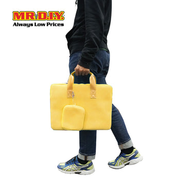 (MR.DIY) Plain Briefcase Office Laptop bag  - YELLOW - Color Series
