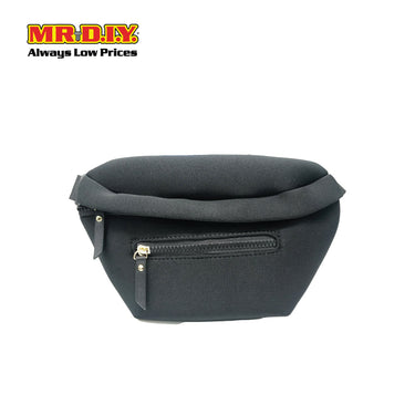 (MR.DIY) Essential Neoprene Waist Bag with adjustable strap (L27cm x W18cm x H3cm) - Black - Color Series