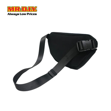 (MR.DIY) Essential Neoprene Waist Bag with adjustable strap (L27cm x W18cm x H3cm) - Black - Color Series