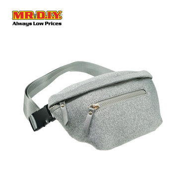 (MR.DIY) Essential Neoprene Waist Bag with adjustable strap (L27cm x W18cm x H3cm) - Grey - Color Series