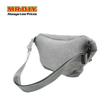 (MR.DIY) Essential Neoprene Waist Bag with adjustable strap (L27cm x W18cm x H3cm) - Grey - Color Series