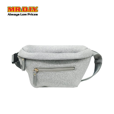 (MR.DIY) Essential Neoprene Waist Bag with adjustable strap (L27cm x W18cm x H3cm) - Grey - Color Series