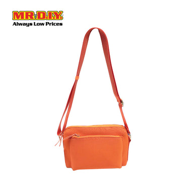 (MR.DIY) Neoprene Crossbody Bag with adjustable shoulder strap (L26xm x W18cm x H9cm) - Orange - Color Series