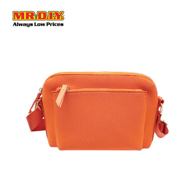 (MR.DIY) Neoprene Crossbody Bag with adjustable shoulder strap (L26xm x W18cm x H9cm) - Orange - Color Series