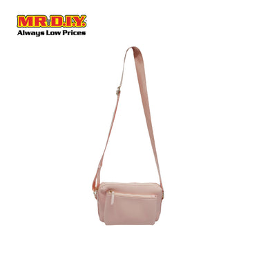(MR.DIY) Neoprene Crossbody Bag with adjustable shoulder strap (L26xm x W18cm x H9cm) - Light Pink - Color Series
