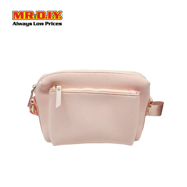 (MR.DIY) Neoprene Crossbody Bag with adjustable shoulder strap (L26xm x W18cm x H9cm) - Light Pink - Color Series