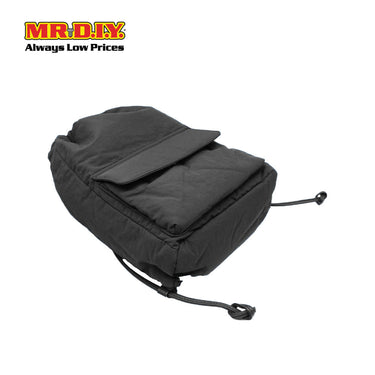 (MR.DIY) Nylon Drawstring Bag with adjustable strap L39cm x W33cm x H17cm - Black - Color Series