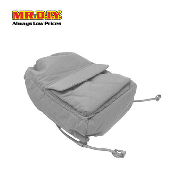 (MR.DIY) Nylon Drawstring Bag with adjustable strap L39cm x W33cm x H17cm - Grey - Color Series
