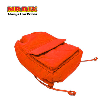 (MR.DIY) Nylon Drawstring Bag with adjustable strap L39cm x W33cm x H17cm - Orange - Color Series