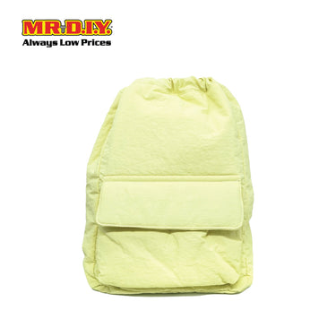 (MR.DIY) Nylon Drawstring Bag with adjustable strap L39cm x W33cm x H17cm - Yellow - Color Series