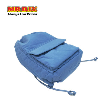 (MR.DIY) Nylon Drawstring Bag with adjustable strap L39cm x W33cm x H17cm - Blue - Color Series