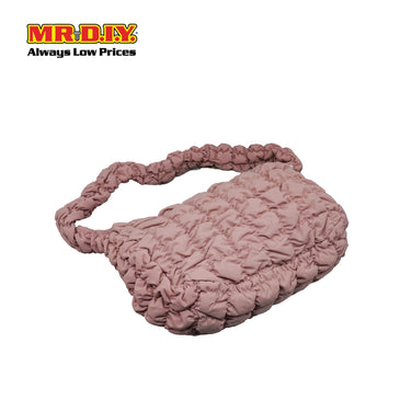 (MR. DIY) Quilted Puffer Crossbody Sling Bag -  LIGHT PINK - Color Series