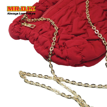 (MR. DIY) Mini Micro Bag with Strap Chain -  RED - Color Series