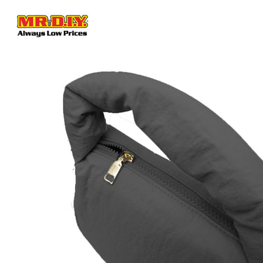 (MR. DIY) Small Puffy Bag with Strap Chain -  BLACK - Color Series