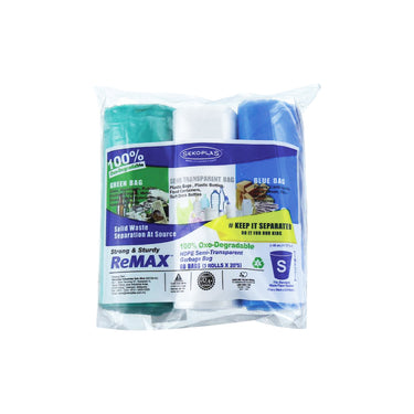 SEKOPLAS ReMAX HDPE Semi-Transparent Garbage Bag S Size (3 x 20pcs)