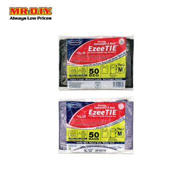 SEKOPLAS EzeeTIE Tie-Handle HDPE Garbage Bag M Size (50pcs)