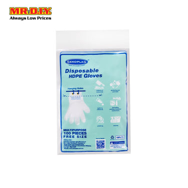 SEKOPLAS Disposable HDPE Gloves (100pcs)