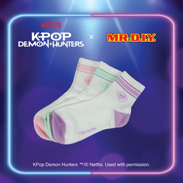 KPOP DEMON HUNTERS Huntr/X Adult Socks 22-24cm (3pcs)