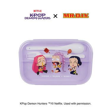KPOP DEMON HUNTERS Huntr/X Lunch Box with Cutlery