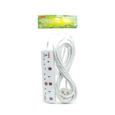 LWD 3-Gang Way Extension Trailing Socket (5m)