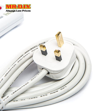 LWD 4-Gang Way Extension Trailing Socket (5m)