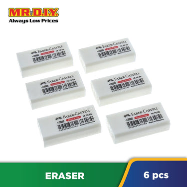 (MR.DIY) FABER-CASTELL White Dust-Free Eraser Set (6pcs)