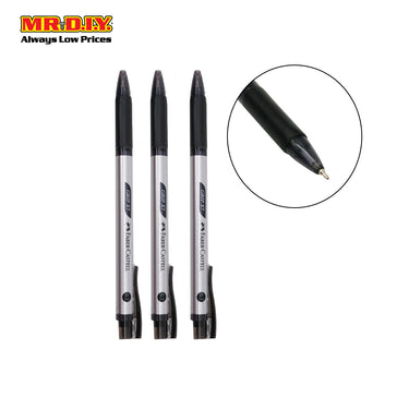 (MR.DIY) Faber Caster Black Colour Grip X7 Ball Pen 0.7mm (3pcs)