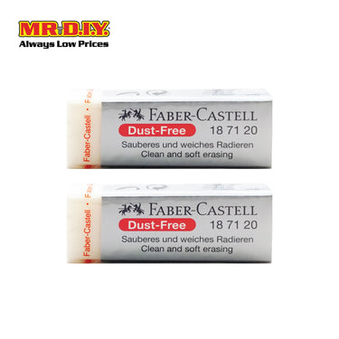 (MR.DIY) FABER-CASTELL Dust-Free Eraser With Sleeve (2pcs)