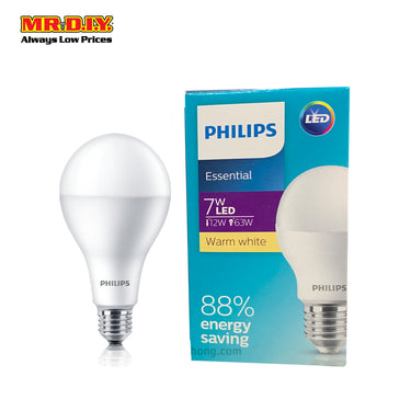 PHILIPS Essential Round Shape LED Bulb Warm White 7W