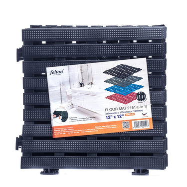 (MR.DIY) Felton PVC Plastic Floor Mat [6pcs] (31cmx31cmx10cm)