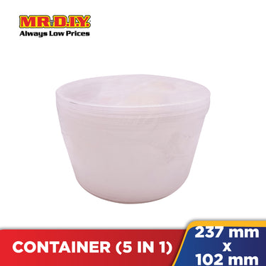 Microwaveable Disposable Round Container (5 pieces)