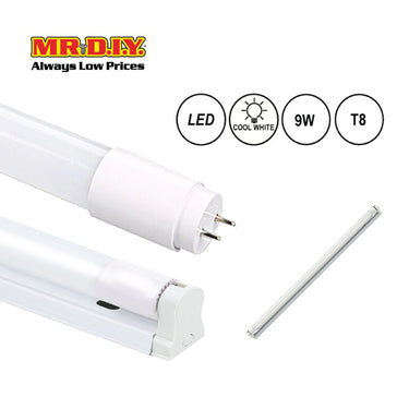 PARMEN LED T8 Tube Complete Set Cool White (9W) (60cm)