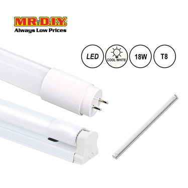 PARMEN LED T8 Tube Complete Set Cool White (18W) (120cm)