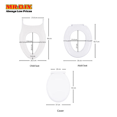 TRUFLO Dual Function Adult and Kids Toilet Seat (1pc)