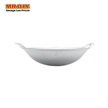 GENDANG Polished Aluminium Cooking Wok Double Handle 10"