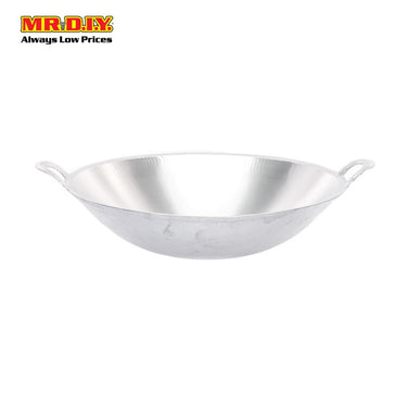 GENDANG Polished Aluminium Cooking Wok Double Handle 10"
