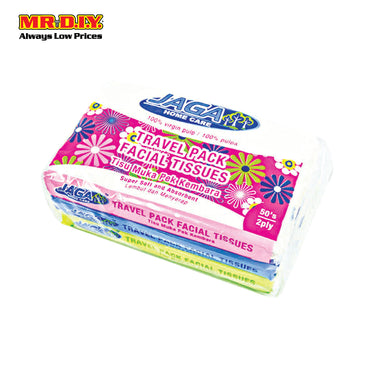(MR. DIY) JAGA Travel Facial Tissues  Tisu Muka (3 x 50's)