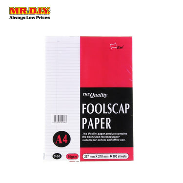 Red Uni  Foolscap Paper 100S S-36 A4 60GSM
